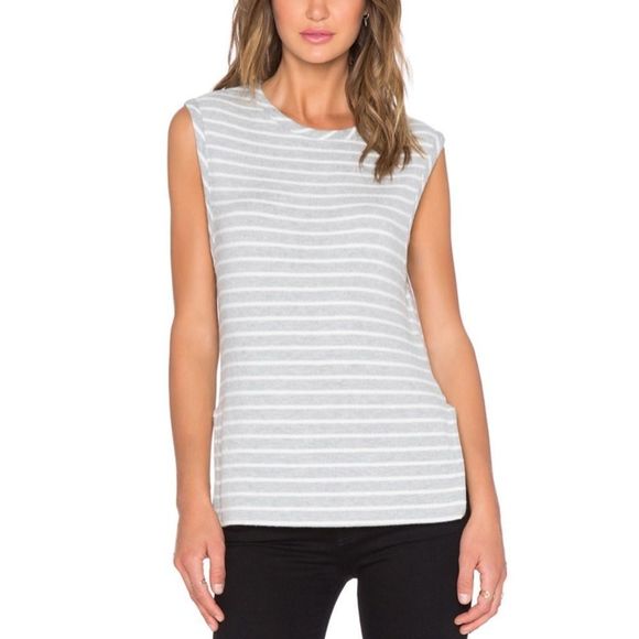 New Premium Striped Hye Park & Lune “Dylan” Sleeveless Tank Top Size 2 - Picture 3 of 8